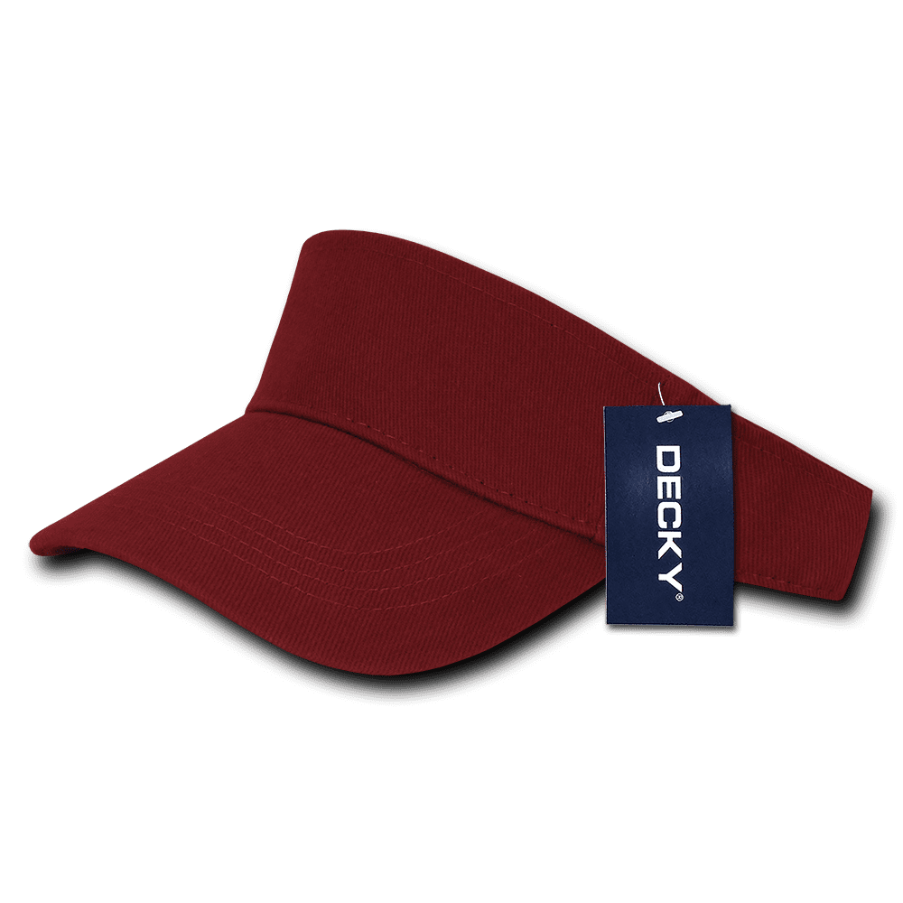 Decky Golf Sports Summer Sun Visor Visors Cotton Unisex For Men Women Maroon