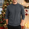 thumbnail image 4 of Enjoytime Mens T Shirts Mock Neck Stretch Long Sleeve Shirt Solid Fitted Lightweight Casual Fall Basic Tops, 4 of 6