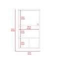 thumbnail image 2 of Depot E-Shop Arya Medicine Cabinet With 2 Internal Shelves, Single Door, And Open Shelf, Light Gray, 2 of 5