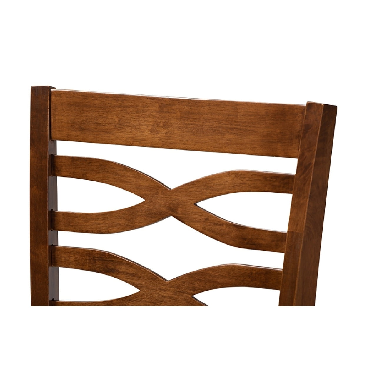 Baxton Studio Lanier Modern and Contemporary Grey Fabric Upholstered Walnut Brown Finished 2-Piece Wood Counter Height