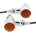 thumbnail image 3 of FLAMEEN LED Turn Light,Steering Lamp,Vintage Motorcycle LED Turn Light Indicator Lamp Yellow Lens Fits For, 3 of 8