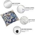 thumbnail image 4 of Nawypu Blue and White Porcelain Cushion Covers Square Decorative Pillow Covers  Throw Pillow Covers Set of 4 Cushion Covers  2Packs (Blue and White Porcelain), 4 of 6
