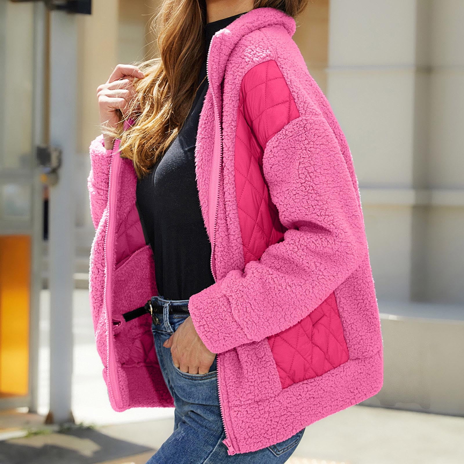 フリースジャケット LMC SHERPA FLEECE JACKET pink 0LM44FJK713PNK LMC(エルエムシー) フリースジャケット(レディース) - 海外通販
