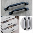 thumbnail image 4 of 10PCS Black Cabinet Handles Drawer Bedroom Furniture Pull Hole Center Distance 96mm, 4 of 5