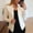 White, variant on Floenr Women's Plus Size Tops,Women's Solid Color Casual Fashion Long-sleeved Cardigan Jacket Coat Top