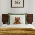 thumbnail image 3 of Pemberly Row Twin Panel Solid Wood Headboard with USB Charger in Walnut, 3 of 10