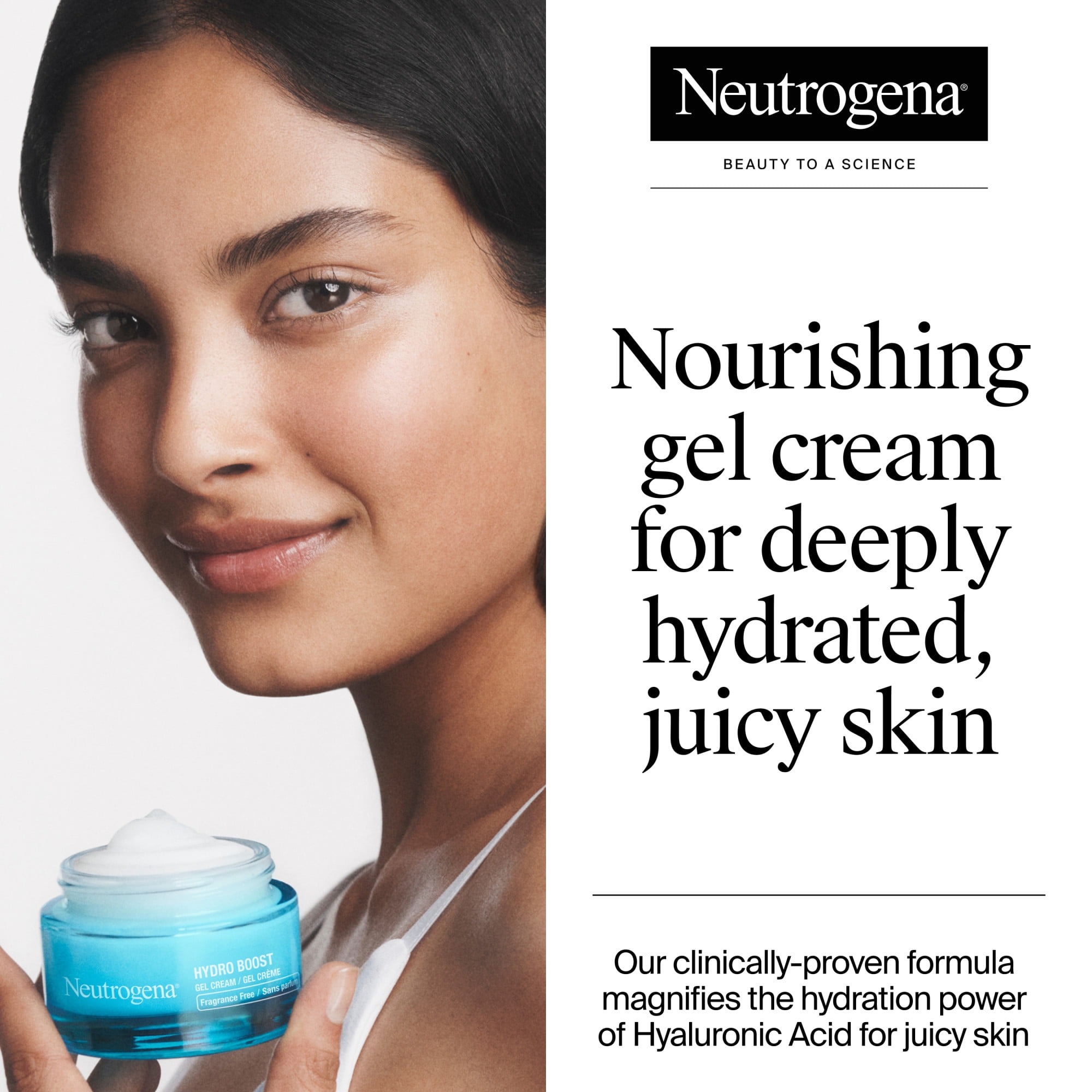 Neutrogena Hydro Boost Fragrance Free Face Moisturizer with Hyaluronic Acid for Dry Skin, Gel Cream Moisturizer For a Refreshing Burst of Hydration & Glowing Skin, Non-Comedogenic