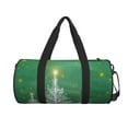 thumbnail image 2 of Fotbe Christmas Green Pattern Foldable Sports Gym Bag with Wet Dry Pocket, Ultralight Travel Bag, Large Capacity Duffel Bag, Splash Proof Carry on Bag, Overnight Bag, Weekender Bag, 2 of 8
