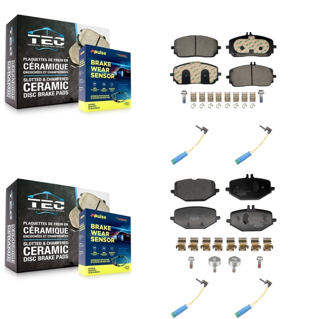 TEC Front Rear Ceramic Disc Brake Pads and Wear Sensors Kit for Car Mercedes-Benz GLE350 G550 KTW-101636