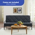 thumbnail image 7 of Jamdok 6" Full Size Memory Foam Futon Mattress Replacement (Frame Not Included),Futons Sofa Couch Bed with Thickened Pillowtop Cover, Floor Mattress with Two Types of Firmness, Dark Grey, 7 of 7