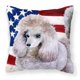 thumbnail image 1 of "Treasures BB9665PW1414 Poodle Patriotic - Almohada de lona para exteriores, bandera estadounidense de Estados Unidos" Caroline's Treasures BB9665PW1414, 1 of 1