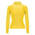 thumbnail image 6 of Holzkary Turtleneck Sweaters for Women Long Sleeve Slim Fit Knit Sweater Lightweight Sweater Fall Fashion 2025 Pullover Soft Basic Knit Dressy Casual Tops Winter Outfits Clothes Yellow L, 6 of 7