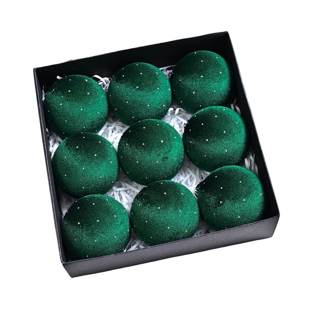 Bewildely Juego de bolas navideñas de plástico, exquisitas bombillas colgantes irrompibles para Navidad, adornos decorativos para fiestas. Kits de decoración para fiestas verde