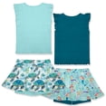thumbnail image 2 of Millie Loves Lily Girls Teal and Mint Rib Tops and Printed Skorts Set,Big Girls, Size 12, 4-PCS, 2 of 5