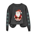 thumbnail image 6 of Atogsazn Women's Santa Christmas Sweatshirt Oversized Fleece Long Sleeve Pullover Sweater Fall Clothing Tops 01-Dark Gray XL Fashion, 6 of 8