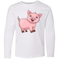 thumbnail image 3 of Inktastic Cute Pig Long Sleeve Youth T-Shirt, 3 of 5