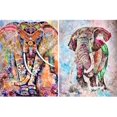 thumbnail image 1 of 2 Pack DIY 5D Diamond Painting Kits Full Drill Rhinestone Painting Elephant Diamond Pictures for Wall Decoration, Colorful Diamond Painting Style (Canvas 12×16 Inch), 1 of 7