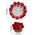 thumbnail image 2 of Handmade Wool Crochet Heat Resistant Pad Desktop Decor Rose Flower Ornament Creative Holiday Gift, 2 of 5