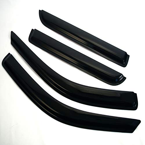 TuningPros LGWV-127-1 Out-Channel Window Visor Deflector Rain Guard Light Grey 4-pc Set TuningPros LGWV-127-1 Out-Channel Window Visor Deflector Rain Guard Light Grey 4-pc Set