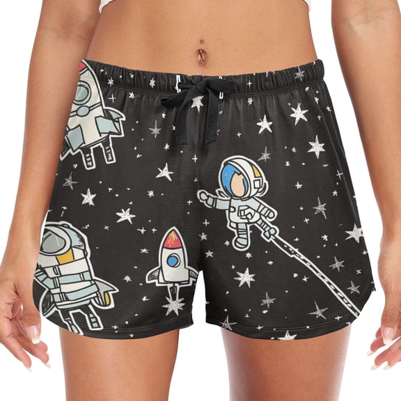 Women's Soft Sleep Shorts Relaxed Fit Lounge Pajama Bottoms Shorts for Women Pajama for Home and Comfort Twinkling Stars