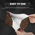 thumbnail image 5 of Lsque Chili2 Printed Long Tissue Box Cover Holder, Facial Paper Organizer Dispenser,Triangle with Bottom Belt, PVC Leather Decorative Organizer, 5 of 9