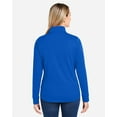 thumbnail image 3 of CORE365 CE404W Women's Market Snag Protect Mesh Colorblock Quarter-Zip Pullover-True Royal/ Carbon-3XL, 3 of 6