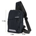 thumbnail image 4 of Spencer Sling Bag Crossbody Sling Backpack for Men Women Lightweight Daypack Cross Body Chest Bag for Travel Hiking, Black, 4 of 12