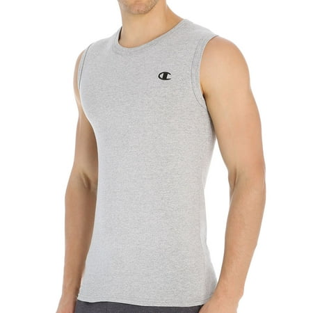 Champion T2231 Cotton Jersey Mens Muscle Tee Size Small - Oxford Grey