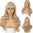 thumbnail image 2 of LHWEN Long Curly Hair Wig Lace Inner Net Wig Air Bangs Long Curly Hair Water Ripple Wig Headgear Beauty Salon Straight Hair Fun Lace Wavy Curls Braided Hair Synthetic Hair bohon Perfect, 2 of 4