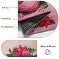 thumbnail image 6 of 5'x8' Area Rugs, Pink Western Christmas Indoor Outdoor Area Rug for Living Room Bedroom, Xmas Botanical Poinsettia Washable Bathroom Rugs Kitchen Floor Carpet Mats Home Decor Aesthetic, 6 of 8