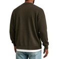 thumbnail image 4 of Mens V Neck Cardigan Zaewscy Men's V Neck Button Down Cardigan Long Sleeve Loose Casual Jacket Army Green1 XXXL, 4 of 6
