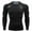 Dark Gray, variant on Men's Compression Long Sleeve T-Shirt with Gray Line Pattern Breathable Workout Top for Gym Running