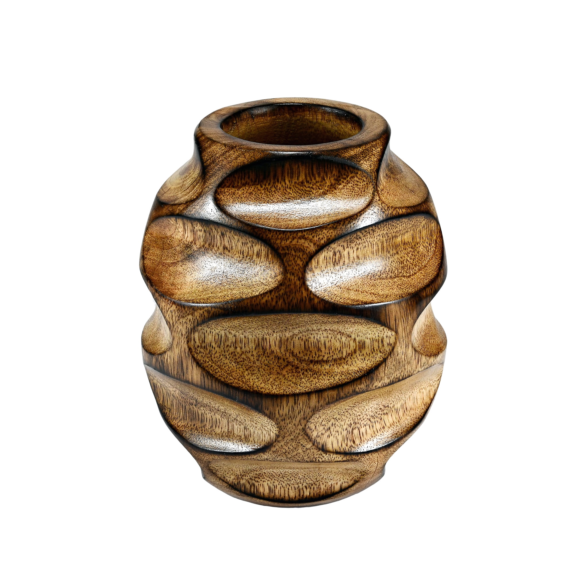 Tree vase hand-carved stoneware
