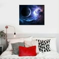 thumbnail image 4 of COMIO Canvas  Galaxy Wall Art Universe Space Pictures Milky Way Planets Meteorites Outer Space Landscape Pictures Framed Canvas Prints Ready to Hang Each, 4 of 4