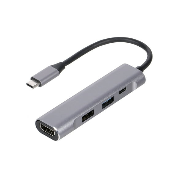 Graflsoa 4-in-1 USB-C Hub with 4K HDMI, USB 3.0, USB 2.0, and PD Charging Port for Laptops and Office Devices