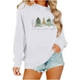 thumbnail image 4 of Womens Christmas Sweatshirts Lightweight Crewneck Ugly Sweaters Long Sleeve Loose Xmas Holiday Pullover Tops (S, White), 4 of 6
