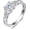 Style 2-Pincess Cut, variant on Diamond Celtic Knot Vintage Ring for Women 925 Sterling Silver 1 Carat Heart/Princess Cut/Oval Moissanite Solitaire Rings Irish Engagement Promise Ring