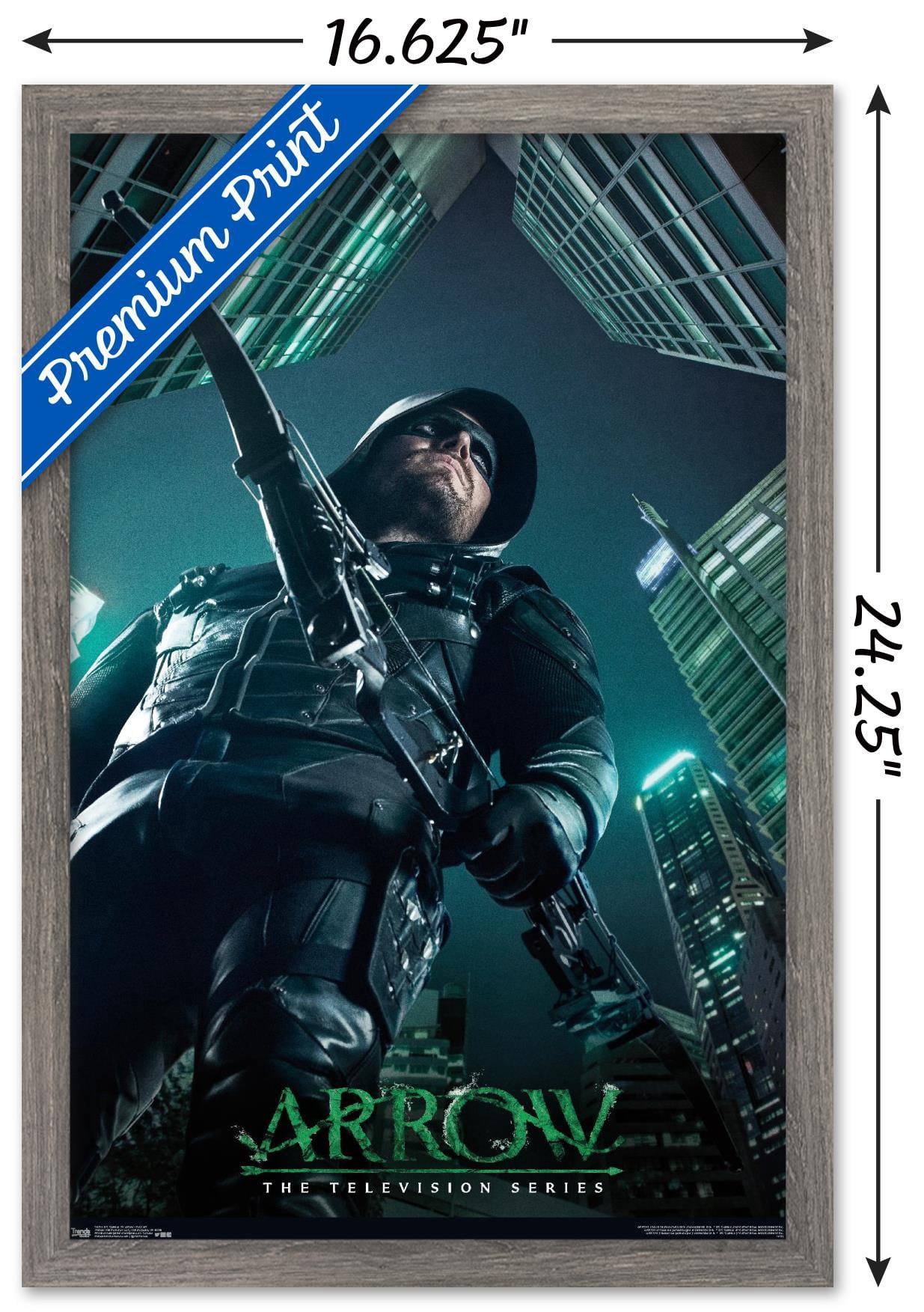 DC Comics TV - Arrow - Key Art Wall Poster, 14.725" x 22.375", Framed