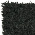 thumbnail image 2 of SAFAVIEH Leather Shag Dimitri Solid Area Rug, Black, 8' x 10', 2 of 3