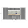 thumbnail image 5 of NewAge Products Bold Series Platinum 9 Piece Cabinet Set, Heavy Duty 24-Gauge Steel Garage Storage System, Includes LED Lights / Slatwall / Hook Kit, 5 of 10