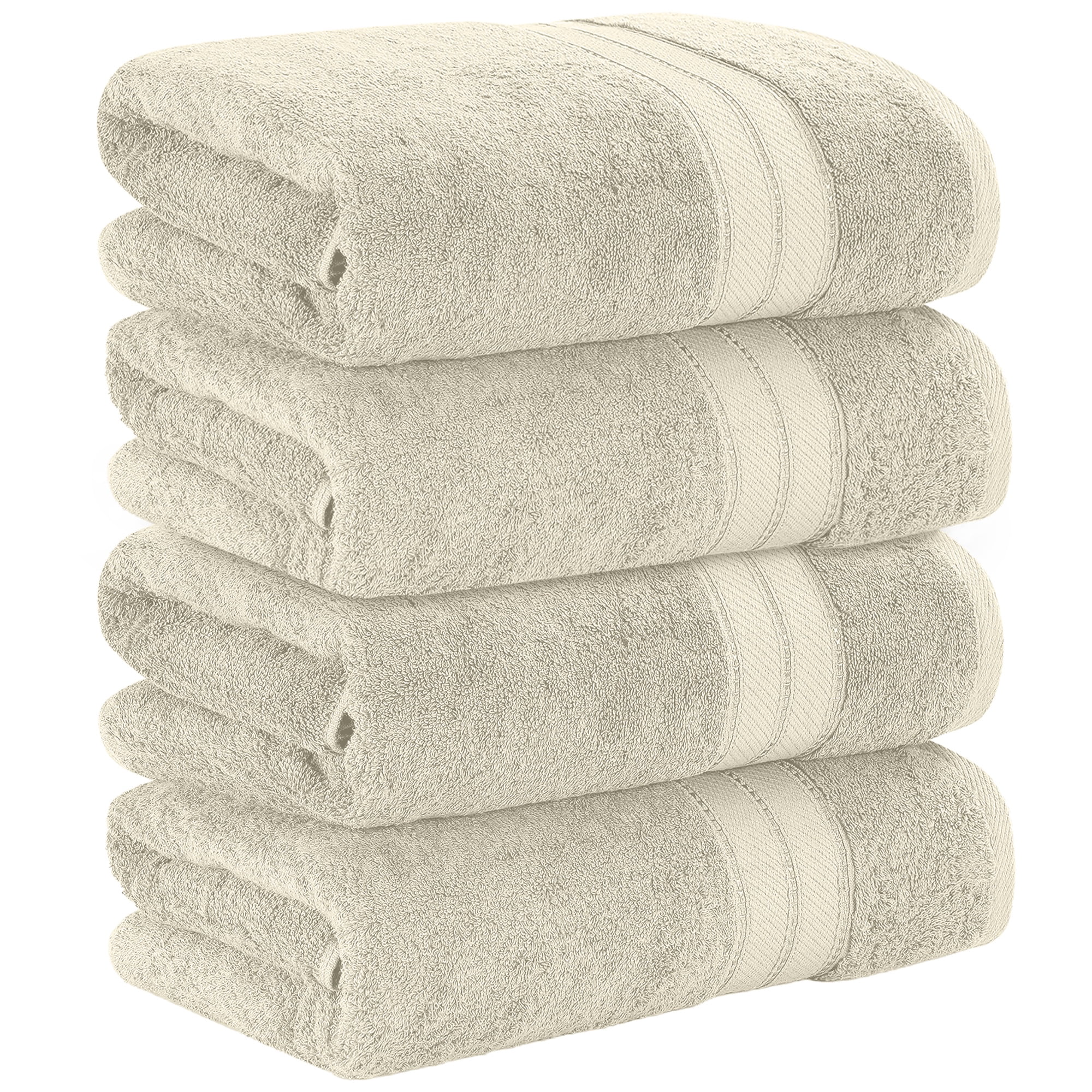 Modern Threads Spunloft Cotton Bath Towels, Sand (4 Count)