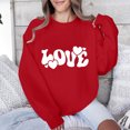 thumbnail image 4 of Erwazi Sweatshirts for Women Valentines Love Heart Cute Graphic Pullover Tops Long Sleeve Crew Neck Holiday Shirts, 4 of 7