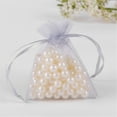 thumbnail image 4 of 100PCS Organza Gift Bags,7cm x 9cm Sheer Drawstring Gift Pouches for Wedding Favours,Jewellery,Parties and Anniversaries Mini Organza Bags for Small Gifts(White), 4 of 5