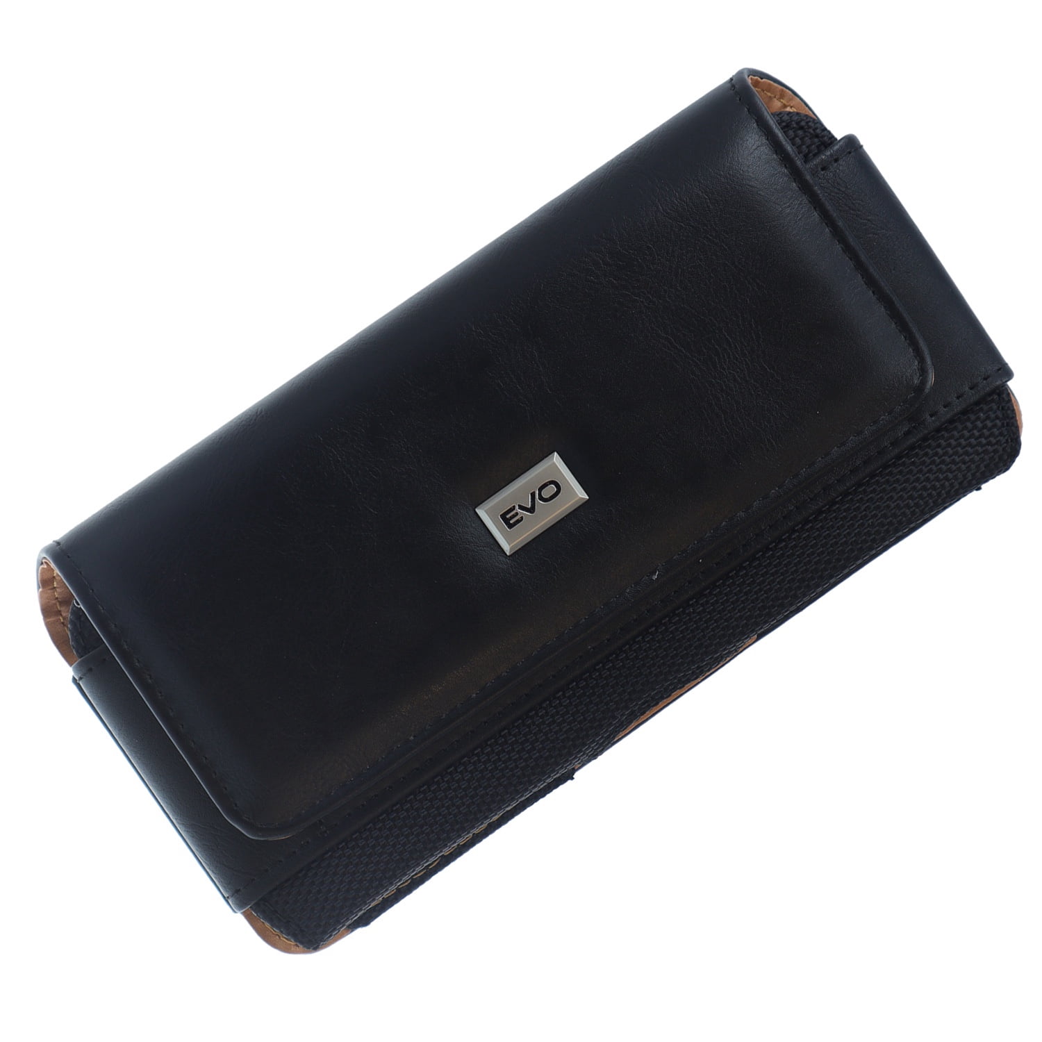 EVO 6.9" Horizontal Texture Durable Leather Pouch - Black
