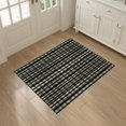 thumbnail image 3 of ODIKA 3'x5' Washable Area Rug Non-Slip, Flatweave, Easy Care Ticking Design With Distressed Pinstripe And Edge Trim Striped Vintage Refined for Hallway, Laundry Room, 3 of 7