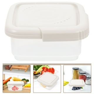 AONUOWE 2Pcs Cheese Container For Fridge Square Sliced Cheese Holder Clear  Food Organizer with Lid Cheese Keeper (White)
