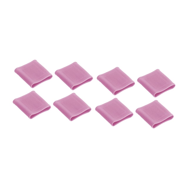 Voxware 8 Pcs Manchons de Doigts en Silicone Antidérapants Bande de Doigt Protecteurs en Silicone Antidérapants Réutilisables Couvertures Souples Support de Pouce Adapté pour Jardinage Exercices à Domicile Entraînements de gym Rose G