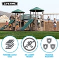 thumbnail image 4 of Lifetime Kid's Double Adventure Tower Swing Set with Bridge and Monkey Bars (90966), 4 of 13