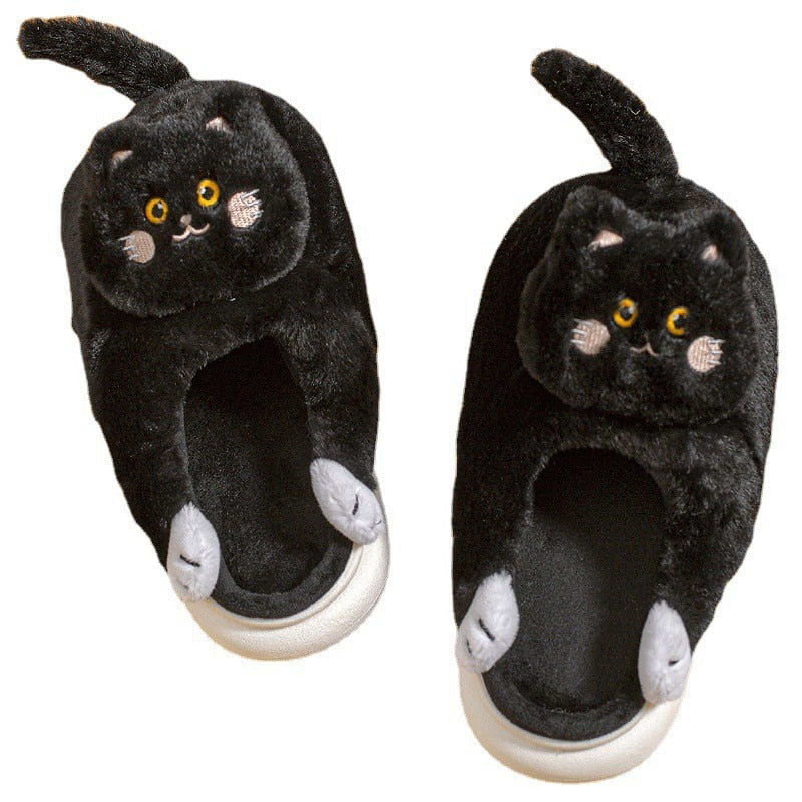 Fashion Cotton Slippers Women's Home Cartoon Cute Cat Claws Plush Shoes  Couples Warm Indoor Soft Sole Thick Slippers Men - AliExpress