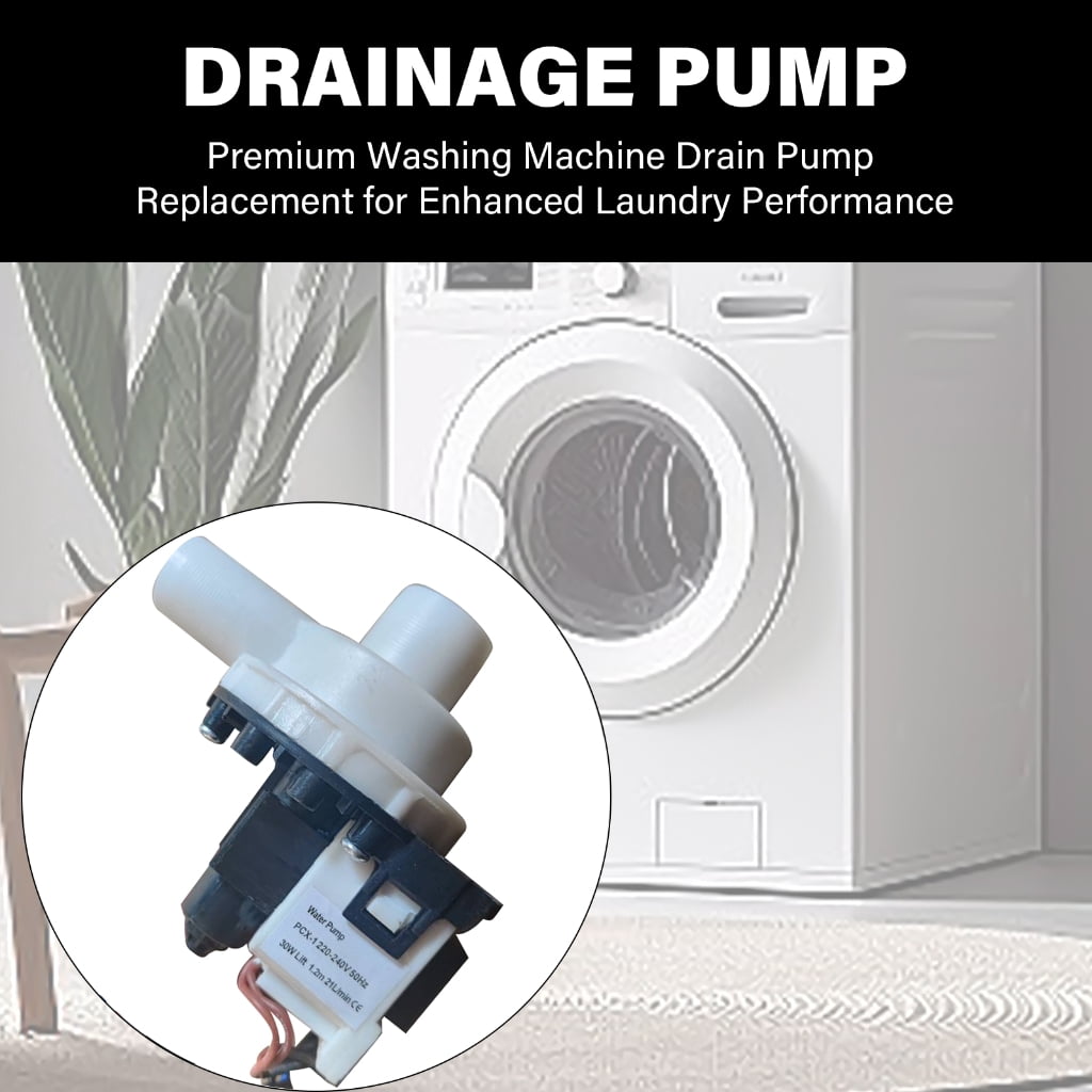 Yammee Drainage Pump Drum Washing Machine Drainage Pump Motor 30W Drain Motor Drain Pump Part Accessories Replacement